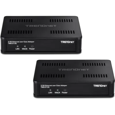 Trendnet - TMO-313C2K - 2.5Gbps Ethernet over Coax Adapter (2-Pack)