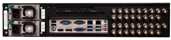 ExacqVision - 1608-20T-2ZL-2E - 16TB Z Series Hybrid 2U Recorder Enterprise Linux with 8 IP Cameras Licenses and 16 Analog Inputs