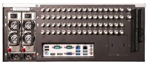 ExacqVision - 4808-28T-R4Z-E - 20 TB Z-Series hybrid 4U recorder enterprise win10 with 8 IP cameras licenses and 48 analog inputs