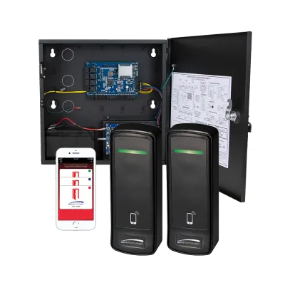 Speco - ACKITM2DR - 2 Door Access Control Kit with Bluetooth Mobile Reader & Credentials