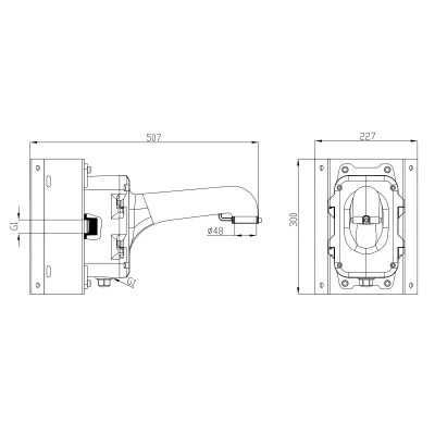 Speco - CCMTPTZ - Conduit Corner Mount for Speco Blue PTZ