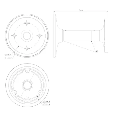 Speco - CLT4 - Ceiling Mount