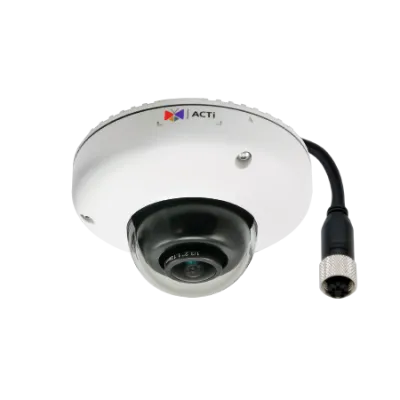 ACTi - E923M - 10 Megapixel Outdoor Mini Fisheye Dome Camera, M12 Connector, 1.37mm Lens