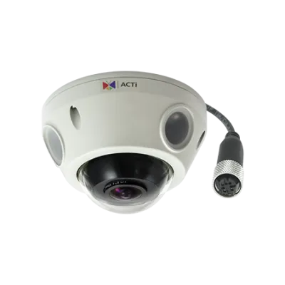 ACTi - E929M - 3 Megapixel Outdoor Network Mini Fisheye Dome Camera, M12 Connector, 1.19mm Lens