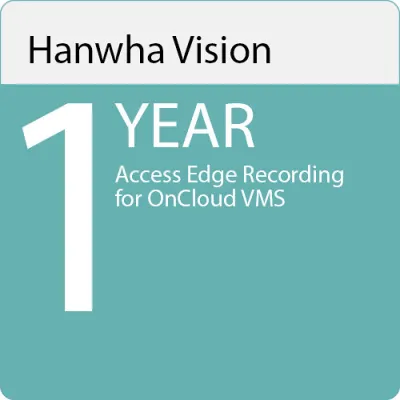 Hanwha - VCV-1YS0000301 - 1 Year Access Edge Recording with 30 Days SQ Cloud Backup