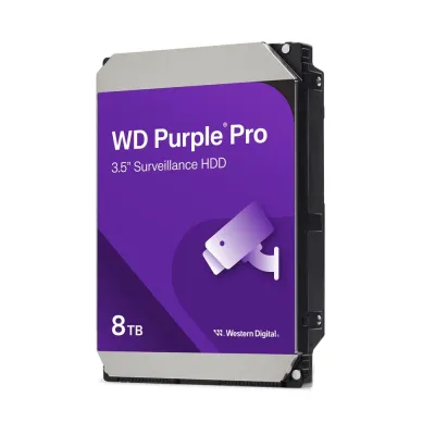 Western Digital - HD-8000-WD - Purple Pro WD8002PURP 8TB Hard Drive for AI Surveillance