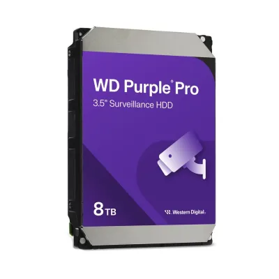 Western Digital - HD-8000-WD - Purple Pro WD8002PURP 8TB Hard Drive for AI Surveillance