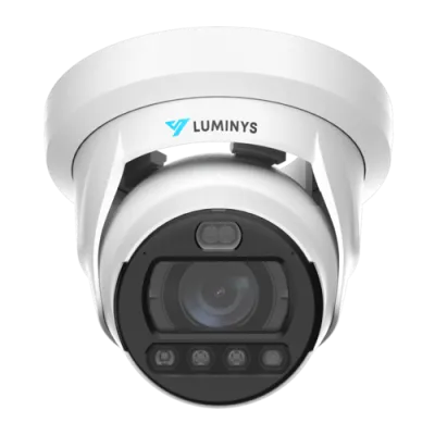 Luminys - N5T-8DAV - 8MP Network LumiDeterrent Turret Camera 2.7-13.5mm, IR White-lights, Dual-mode