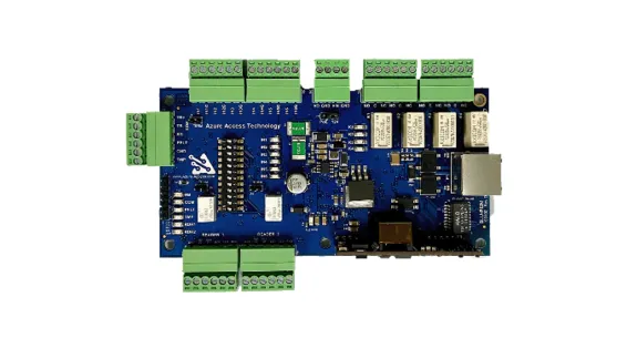 Hanwha - NOP-RI2MS - A downstream reader-interface panel supporting (2) Wiegand/OSDP reader ports, (6) High Precision Supervised alarm inputs, (2) Unsupervisered Dedicated Inputs, and (4) Form-C relay outputs. (1) Serial Port with communication with 
