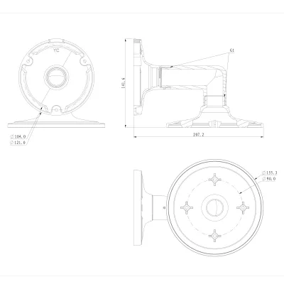 Speco - O4D6WM - Wall Mount for O4D6M/O8D6M/VLDT6M