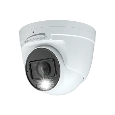 Speco - O4LT1M - 4MP IP White Light Intensifier® Turret Camera with People & Vehicle Detection - Includes Junction Box