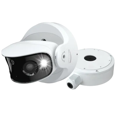Speco - O8LMST1 - 8MP IP Multi-sensor 180° Wide-Angle Camera with White Light Intensifier® and Advanced Analytics