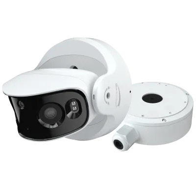 Speco - O8LMST1 - 8MP IP Multi-sensor 180° Wide-Angle Camera with White Light Intensifier® and Advanced Analytics