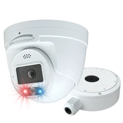 Speco - O8TDD2 - 8MP White Light Intensifier® AI Turret Camera with Audio/Visual Digital Deterrent®
