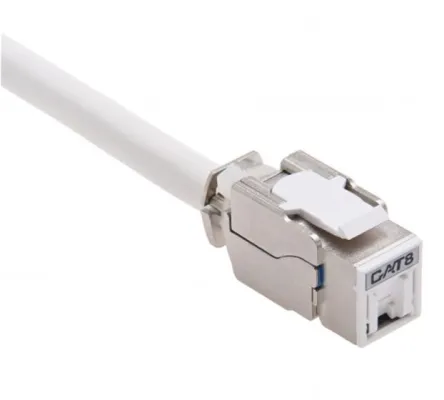 Platinum Tools - 106280 - Cat8 Shielded Toolless Keystone Jack with Shutter