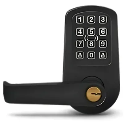 PDK - RLC2PKB - Red Wireless Lock - Black Grade 2 Cylindrical, 13.56 MHz, 125 kHz