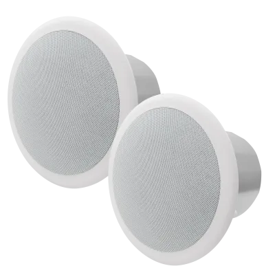 Speco - SP6NXCTUL - 6.5″ UL Listed Metal Back can Speakers w/ 70V Transformer, Bracket Included, Pair