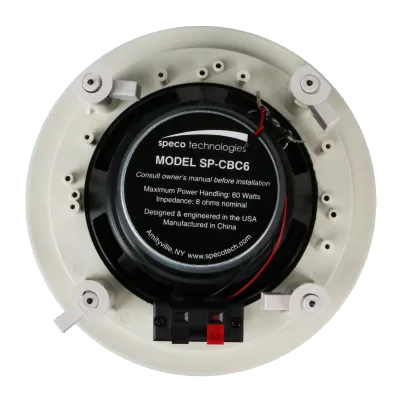 Speco - SPCBC6 - 6.5″ Compression Molded PP Cone In-Ceiling Speaker (Pair)