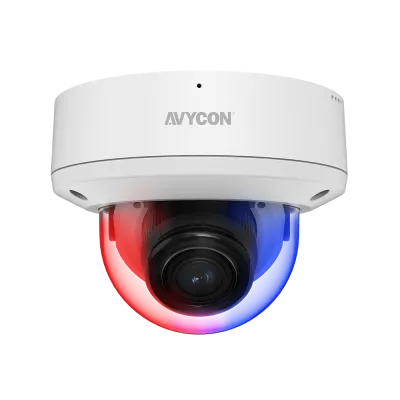 AVYCON - AVC-NDV51M - 5MP H.265 MOTORIZED VANDAL DOME NETWORK CAMERA Active Deterrence 24/7 Color