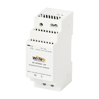 Wi-Tek - WI-DP30W-12V - 12V DIN-rail Power Adapter