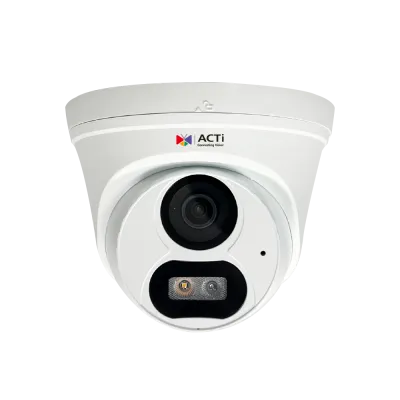 ACTi - Z512 - 5MP Deep Learning AI ColorGuard f2.8mm Outdoor Fixed Turret with IR LED 50m, White LED 50m, Smart Dual Light, WDR 130dB
