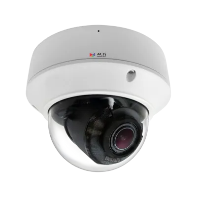 ACTi - Z818 - 8MP Deep Learning AI 5x Outdoor Zoom Dome with IR LED 60m, White LED 40m, Smart Dual Light, ColorVizion, WDR 130dB